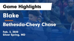 Blake  vs Bethesda-Chevy Chase  Game Highlights - Feb. 3, 2020