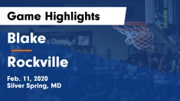 Blake  vs Rockville  Game Highlights - Feb. 11, 2020