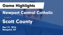 Newport Central Catholic  vs Scott County  Game Highlights - Dec 21, 2016