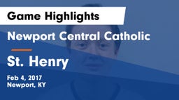 Newport Central Catholic  vs St. Henry Game Highlights - Feb 4, 2017