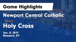 Newport Central Catholic  vs Holy Cross  Game Highlights - Jan. 8, 2019