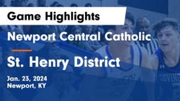 Newport Central Catholic  vs St. Henry District  Game Highlights - Jan. 23, 2024