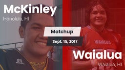 Matchup: McKinley  vs. Waialua  2017