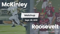 Matchup: McKinley  vs. Roosevelt  2018