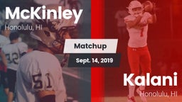 Matchup: McKinley  vs. Kalani  2019