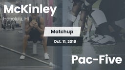 Matchup: McKinley  vs. Pac-Five 2019