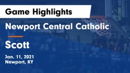 Newport Central Catholic  vs Scott  Game Highlights - Jan. 11, 2021