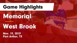 Memorial  vs West Brook  Game Highlights - Nov. 19, 2019