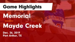 Memorial  vs Mayde Creek  Game Highlights - Dec. 26, 2019