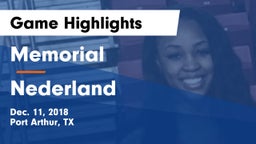 Memorial  vs Nederland  Game Highlights - Dec. 11, 2018