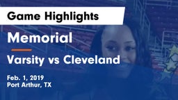 Memorial  vs Varsity vs Cleveland  Game Highlights - Feb. 1, 2019