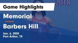 Memorial  vs Barbers Hill  Game Highlights - Jan. 6, 2020
