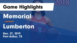 Memorial  vs Lumberton Game Highlights - Dec. 27, 2019