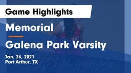 Memorial  vs Galena Park Varsity Game Highlights - Jan. 26, 2021