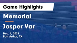 Memorial  vs Jasper Var Game Highlights - Dec. 1, 2021