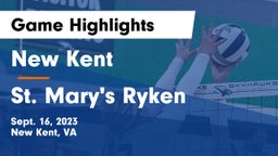 New Kent  vs St. Mary's Ryken  Game Highlights - Sept. 16, 2023