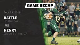 Recap: Battle  vs. Henry  2016