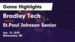 Bradley Tech  vs St.Paul Johnson Senior  Game Highlights - Jan. 13, 2018