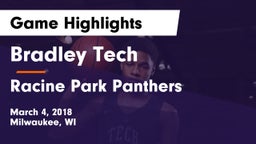 Bradley Tech  vs Racine Park Panthers  Game Highlights - March 4, 2018