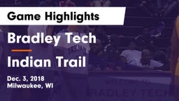 Bradley Tech  vs Indian Trail  Game Highlights - Dec. 3, 2018