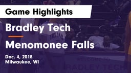 Bradley Tech  vs Menomonee Falls  Game Highlights - Dec. 4, 2018