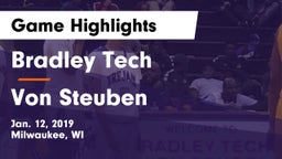Bradley Tech  vs Von Steuben  Game Highlights - Jan. 12, 2019