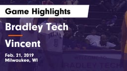 Bradley Tech  vs Vincent  Game Highlights - Feb. 21, 2019