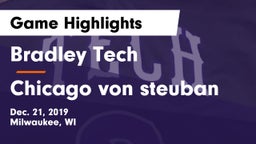 Bradley Tech  vs Chicago von steuban Game Highlights - Dec. 21, 2019
