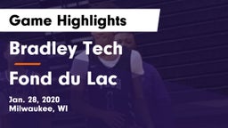 Bradley Tech  vs Fond du Lac  Game Highlights - Jan. 28, 2020