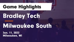 Bradley Tech  vs Milwaukee South Game Highlights - Jan. 11, 2022