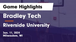 Bradley Tech  vs Riverside University  Game Highlights - Jan. 11, 2024