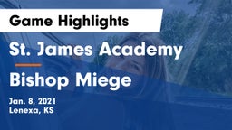 St. James Academy  vs Bishop Miege  Game Highlights - Jan. 8, 2021