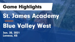 St. James Academy  vs Blue Valley West  Game Highlights - Jan. 20, 2021