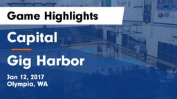 Capital  vs Gig Harbor  Game Highlights - Jan 12, 2017
