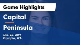 Capital  vs Peninsula  Game Highlights - Jan. 23, 2019