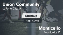 Matchup: Union Community vs. Monticello  2016