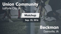 Matchup: Union Community vs. Beckman  2016