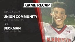 Recap: Union Community  vs. Beckman  2016