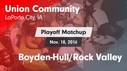 Matchup: Union Community vs. Boyden-Hull/Rock Valley 2016