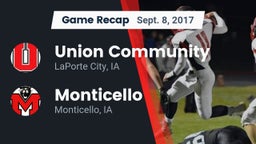 Recap: Union Community  vs. Monticello  2017