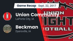 Recap: Union Community  vs. Beckman  2017
