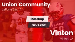 Matchup: Union Community vs. Vinton  2020