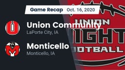 Recap: Union Community  vs. Monticello  2020