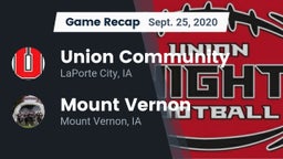 Recap: Union Community  vs. Mount Vernon  2020