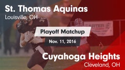 Matchup: St. Thomas Aquinas vs. Cuyahoga Heights  2016