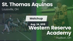Matchup: St. Thomas Aquinas vs. Western Reserve Academy 2018