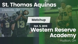 Matchup: St. Thomas Aquinas vs. Western Reserve Academy 2019