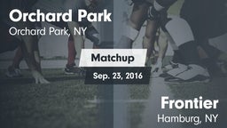 Matchup: Orchard Park High vs. Frontier  2016