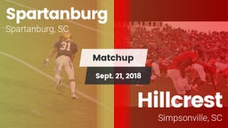 Matchup: Spartanburg vs. Hillcrest  2018