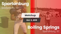 Matchup: Spartanburg vs. Boiling Springs  2018